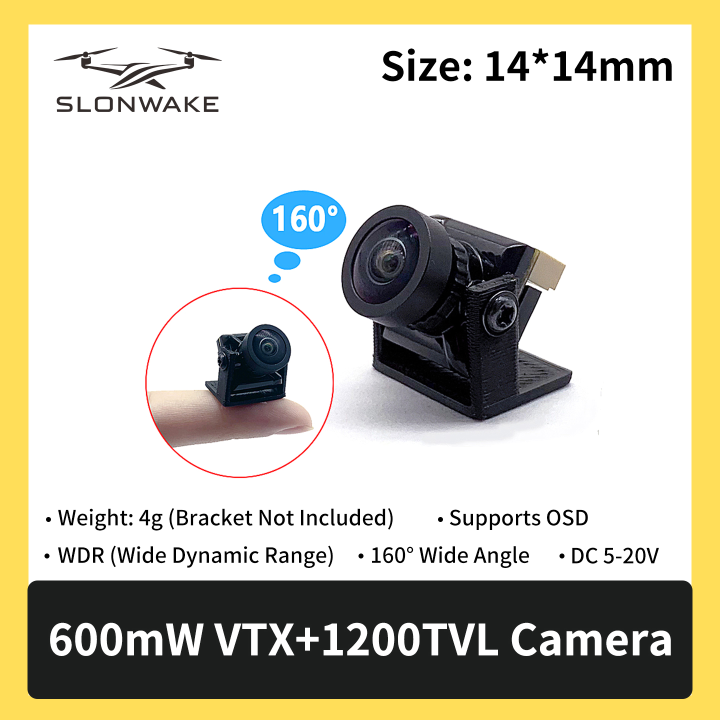 SLONWAKE 5.8G 600mW 7-24V FPV  - Drone Frame recension och pris