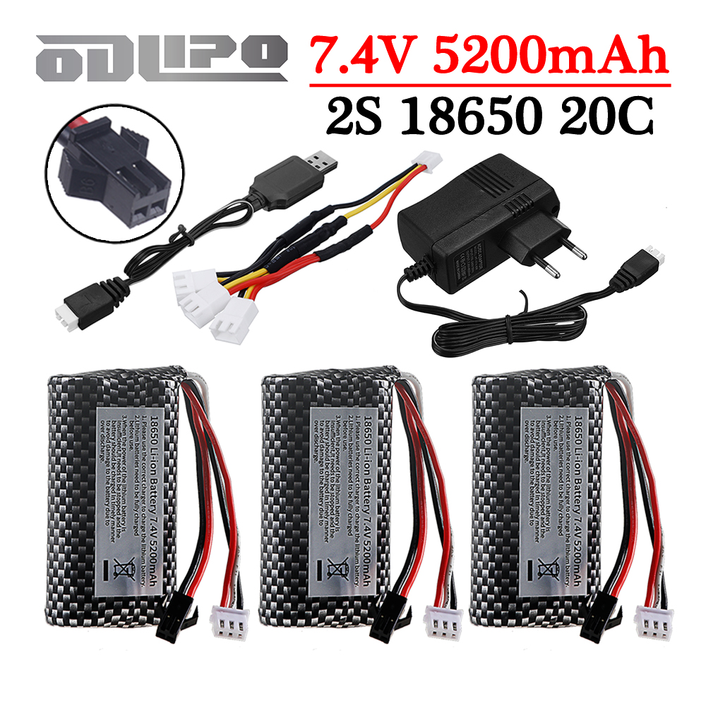 18650 7.4V 5200mAh Li-ion batt - Drone Charger recension och pris