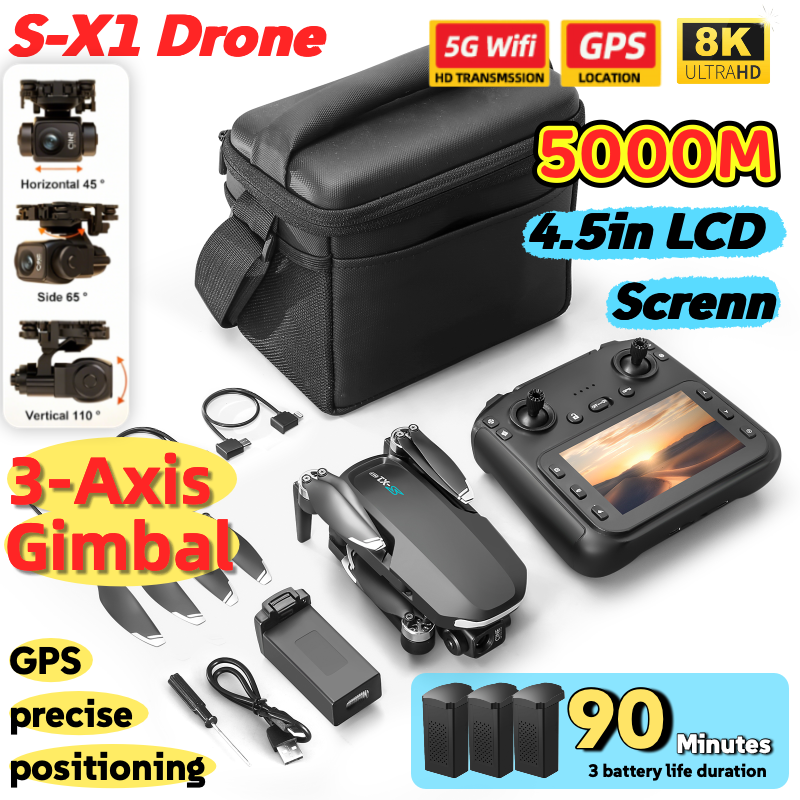 S-X1 MAX GPS Drone with 3-Axis - Drone Gps Mount recension och pris