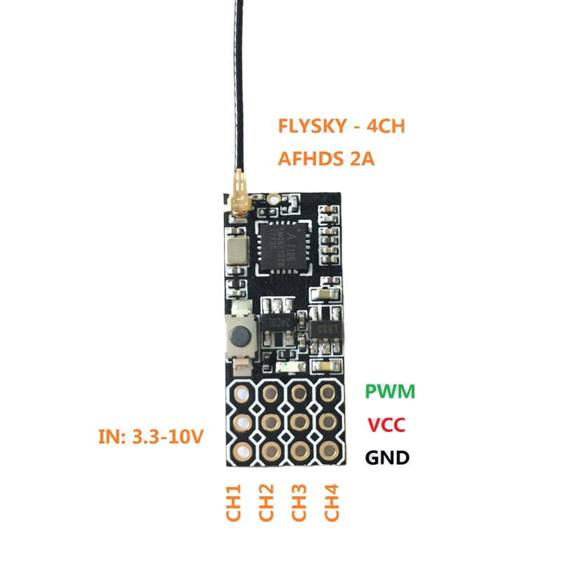 Flysky FS2A Mini Receiver 4CH  - Drone Battery recension och pris