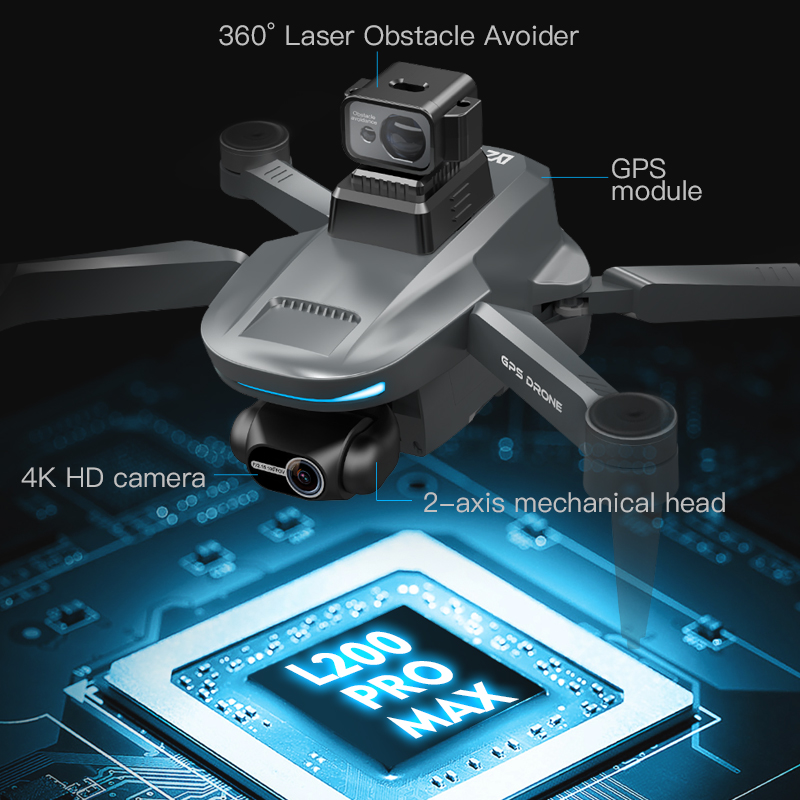 L200 Pro MAX GPS Drone 4K Prof - Drone Gps Mount recension och pris