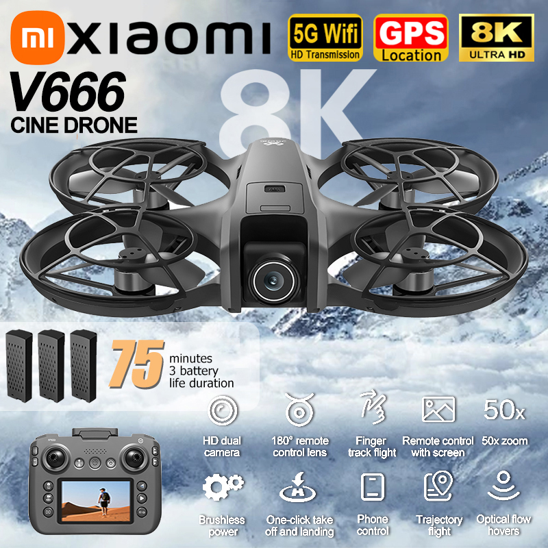 Xiaomi V666 Drone 8K Aerial HD - Drone Gps Module recension och pris